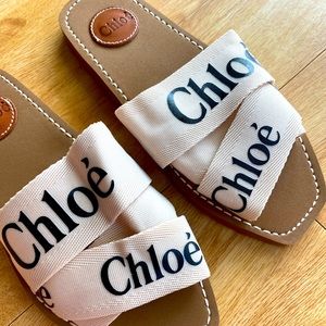 CHLOE Woody Logo Slide Sandals - BRAND NEW